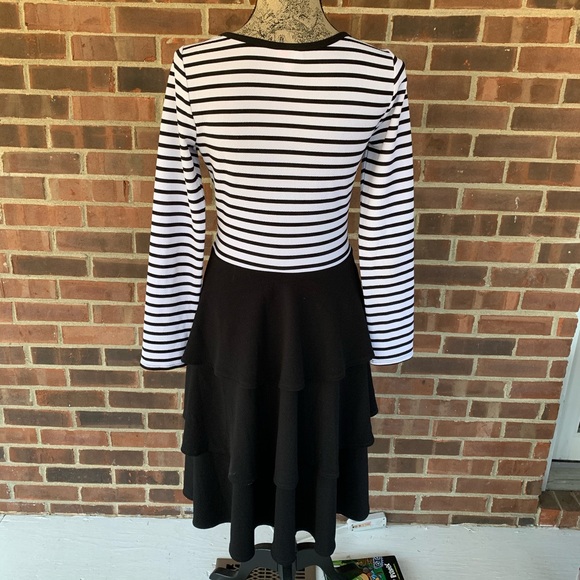 LuLaRoe striped layered 3 tier Georgia dress - Picture 4 of 8